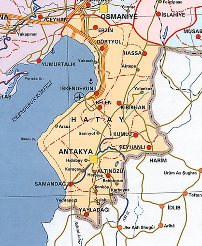 hatay haritasÄ± ile ilgili gÃ¶rsel sonucu